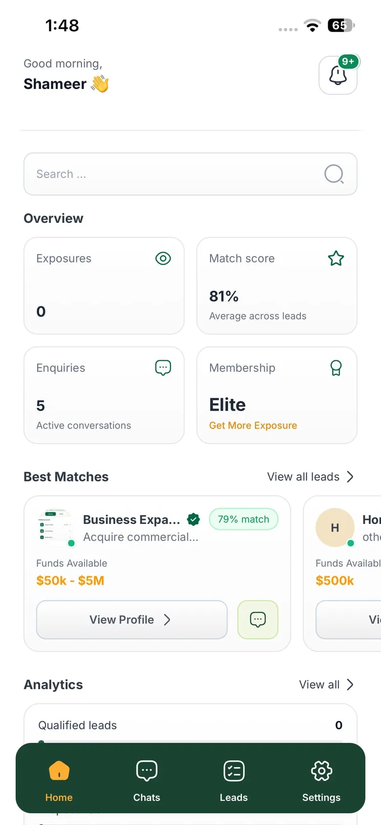 iFund lender dashboard